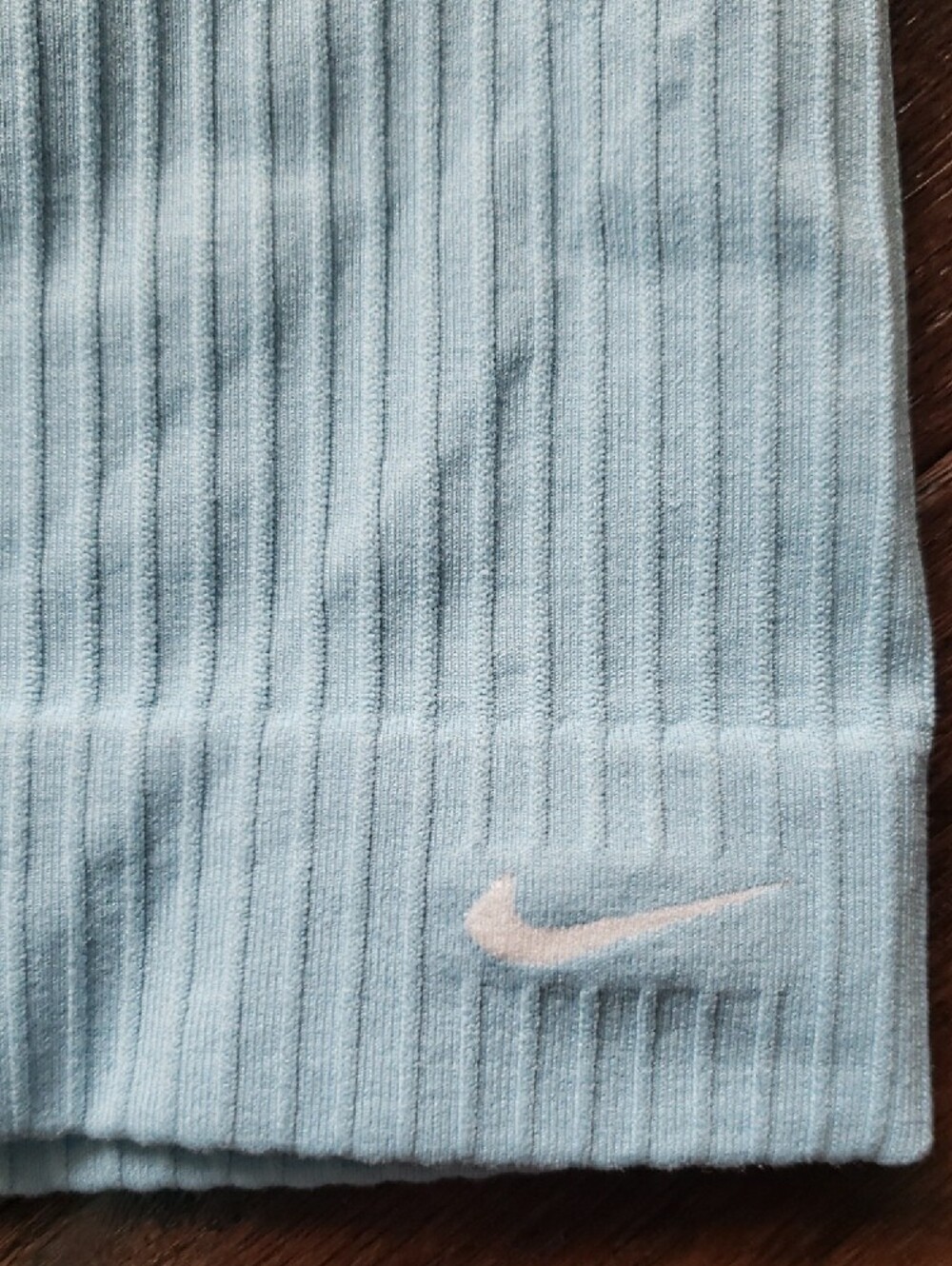 Nike Light Blue Ribbed V-Neck Racerback Tank - Picture 2 of 5